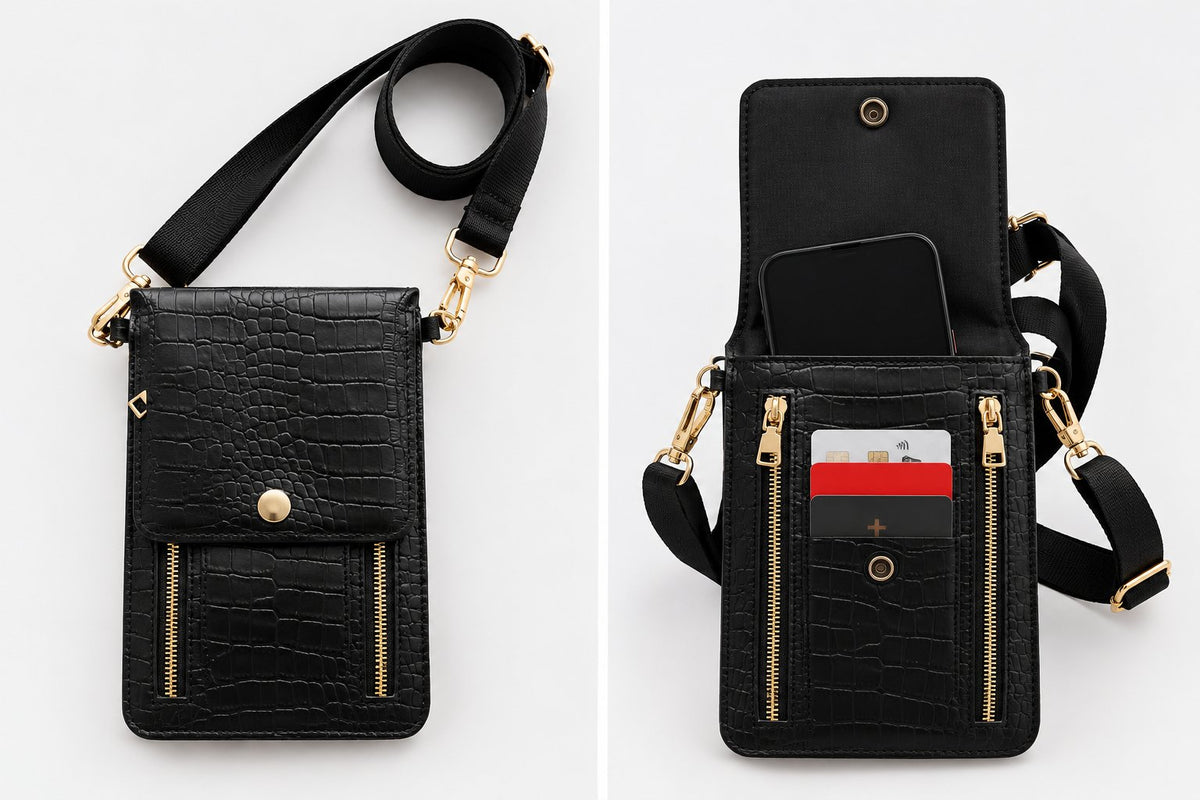 Leather Phone & Passport Holder