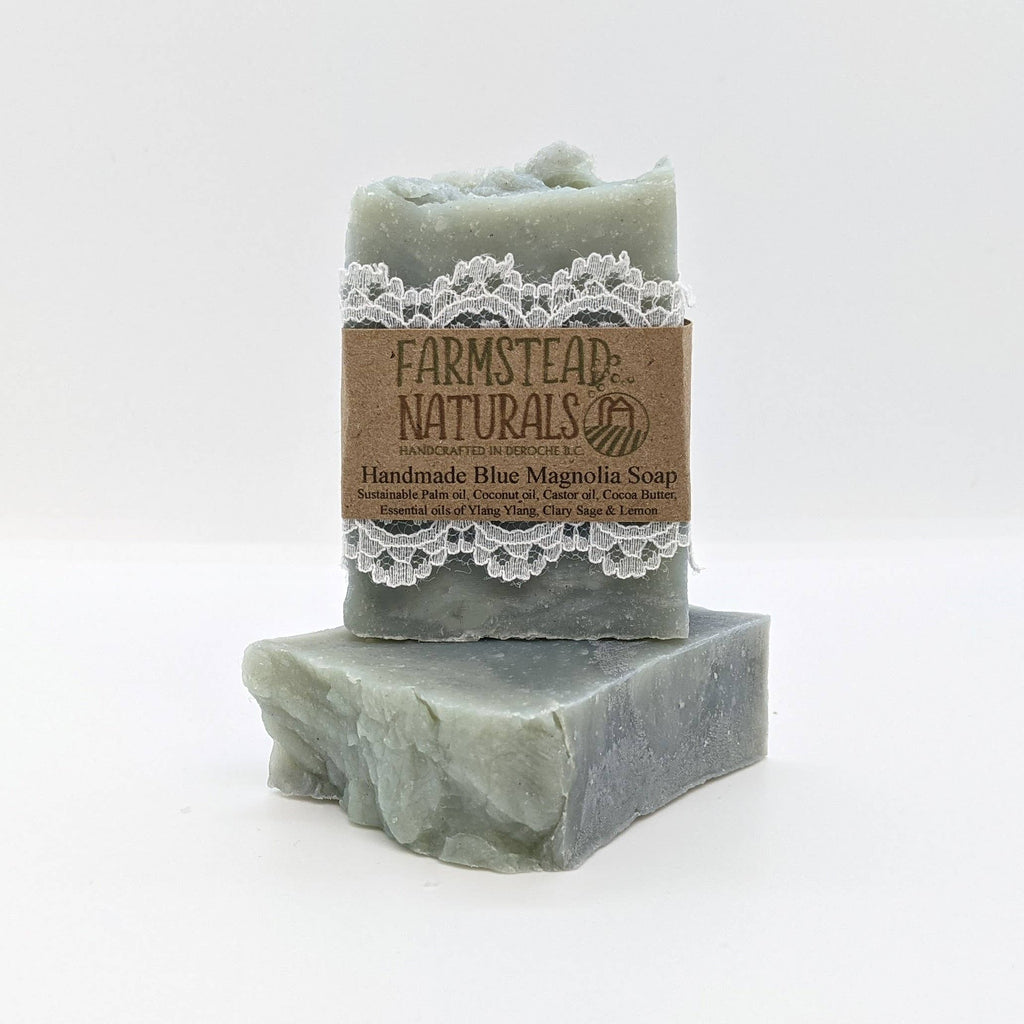 Handmade Blue Magnolia Soap | Farmstead Naturals